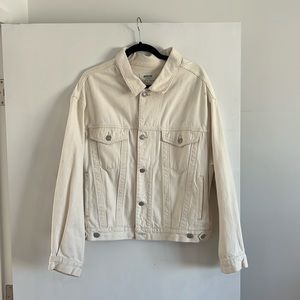 Agolde Charli denim jacket | size M | cream/white